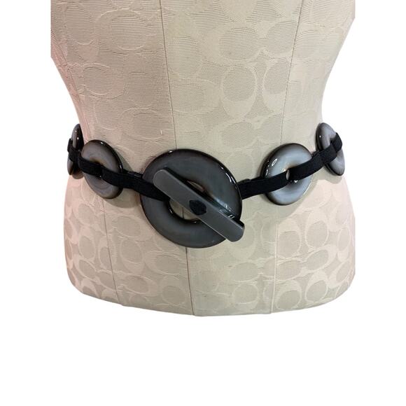 One Size Womens Reversible Statement Belt Stretch Elastic Toggle Clasp main image 6